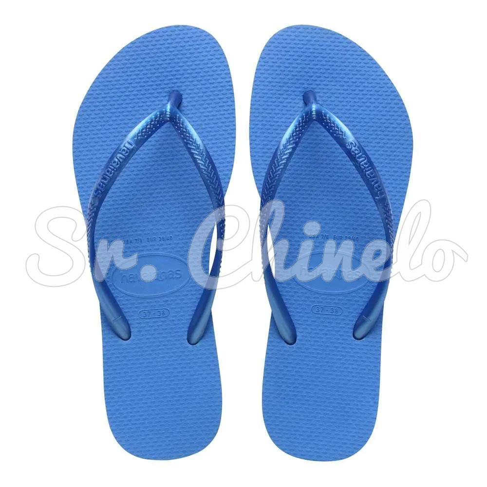Sandálias Havaianas Slim, Azul Brilhante