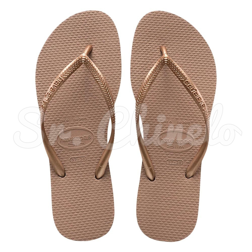 Sandálias Havaianas Slim, Rose Gold