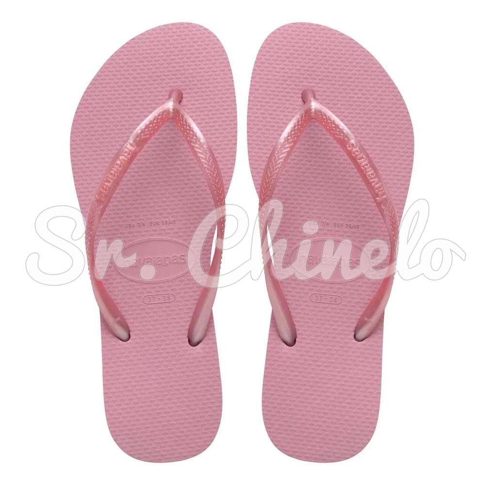 Sandálias Havaianas Slim, Rosa Chiffon