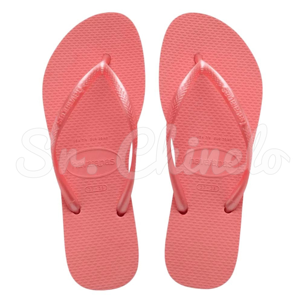 Sandálias Havaianas Slim, Rosa Peach