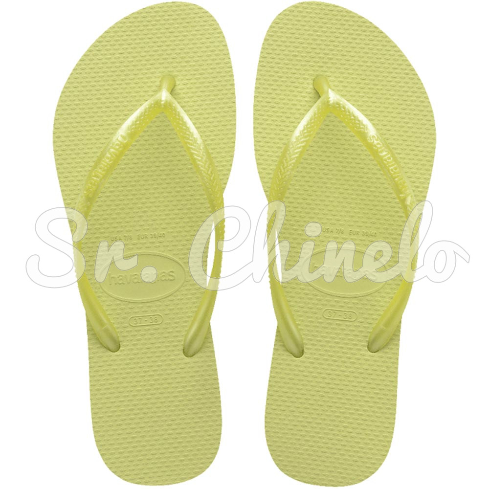 Sandálias Havaianas Slim, Verde Matcha