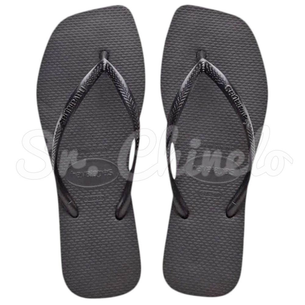 Sandálias Havaianas Slim Square, Preto