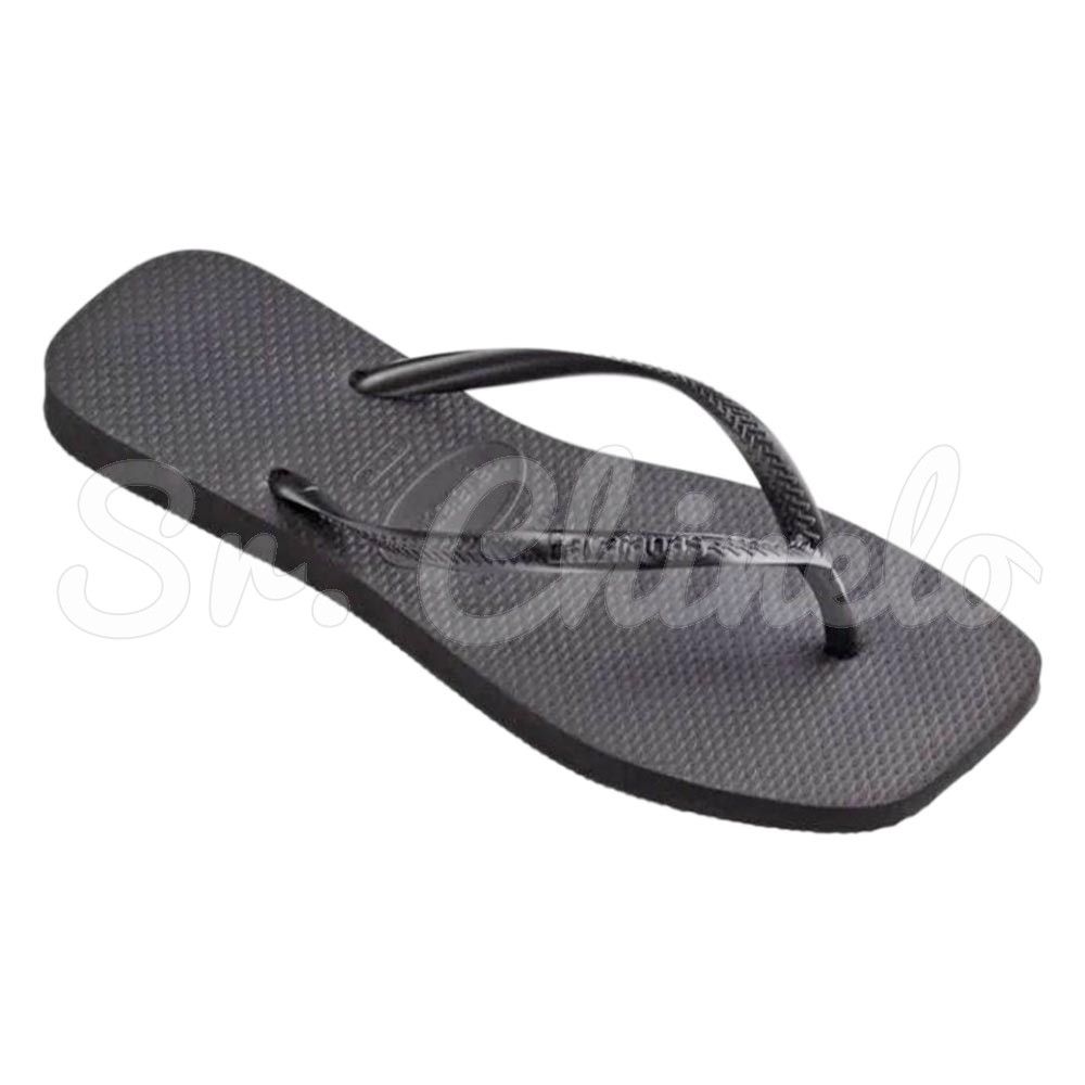 Sandálias Havaianas Slim Square, Preto