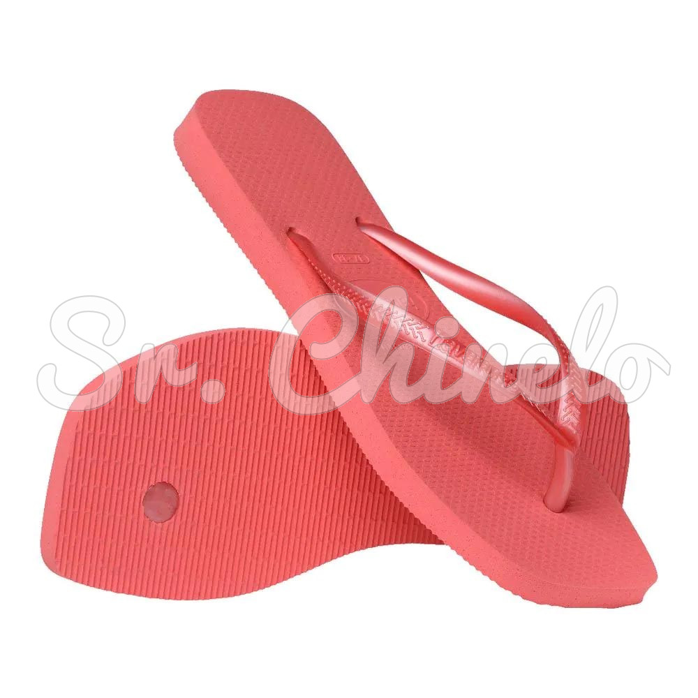Sandálias Havaianas Slim Square, Coral Tropical