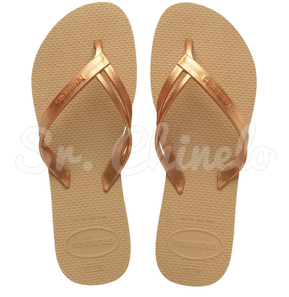 Sandálias Havaianas Elegance, Dourado