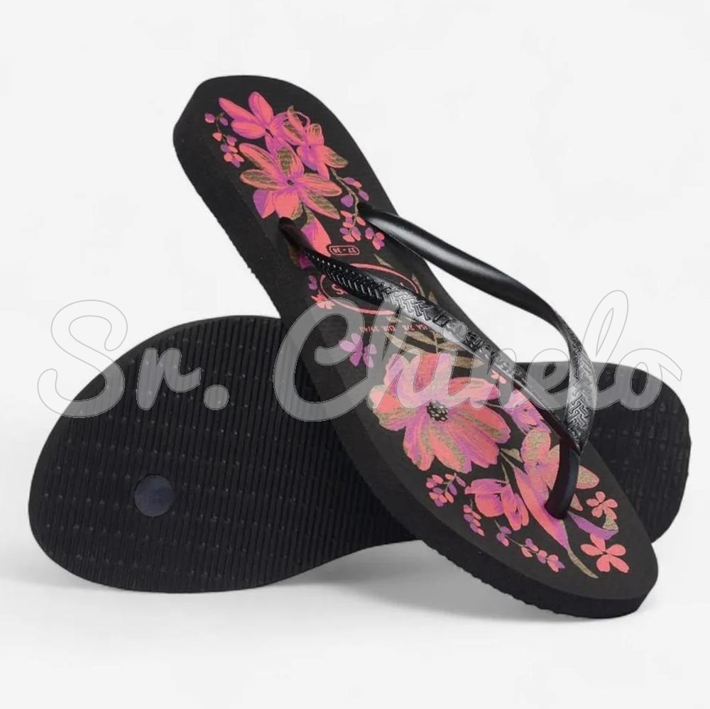 Sandálias Havaianas Slim Organic 2025/26, Preto/Cinza/Ouro
