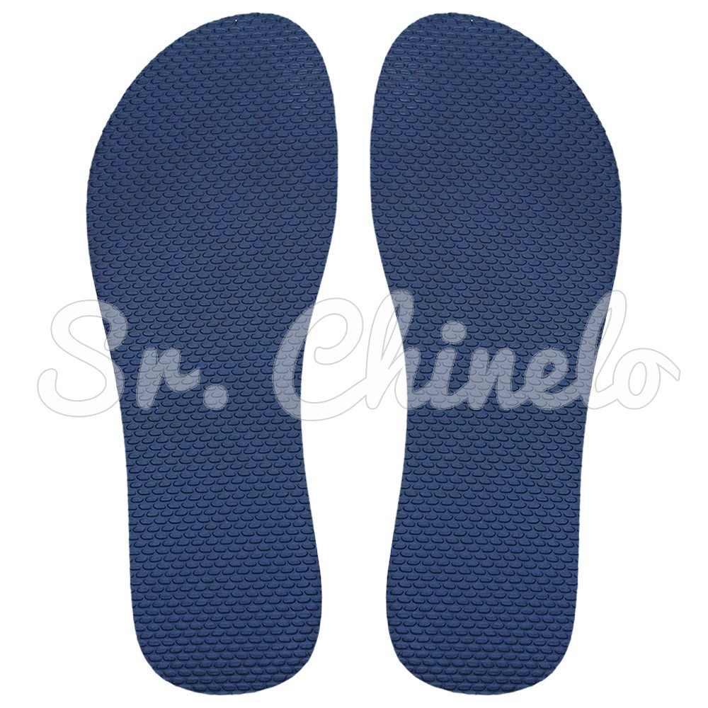 Sola Slim, 100% Borracha, Azul Marinho
