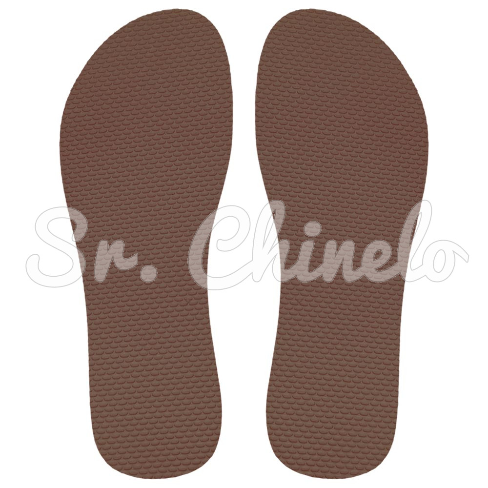 Sola Slim, 100% Borracha, Marrom Cacau