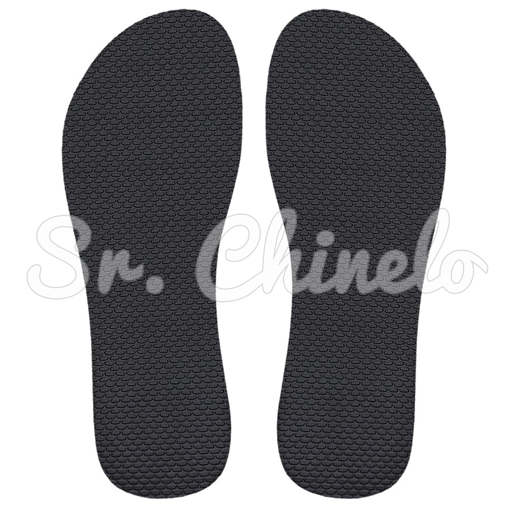Sola Slim, 100% Borracha, Preto