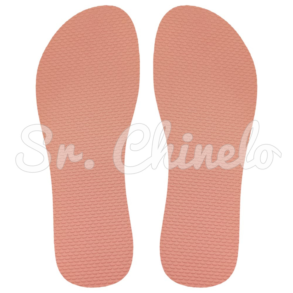 Sola Slim, 100% Borracha, Rosa Glacê