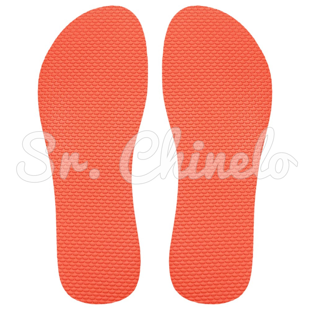 Sola Slim, 100% Borracha, Vermelho Coral