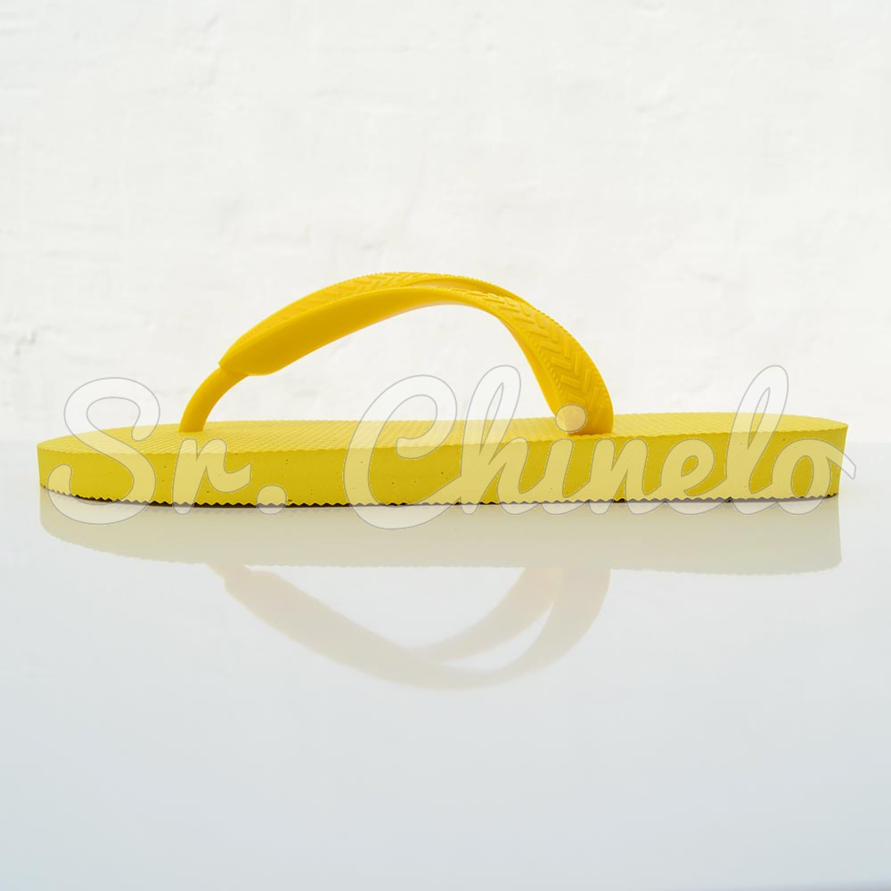 Chinelo Basic, Sr.Chinelo, 100% Borracha, Amarelo Solar