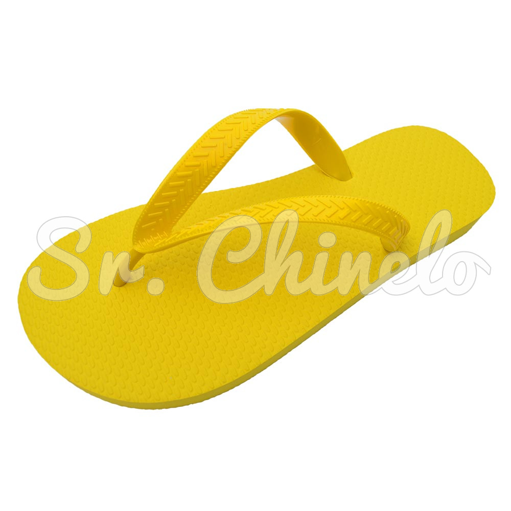 Chinelo Basic, Sr.Chinelo, 100% Borracha, Amarelo Solar