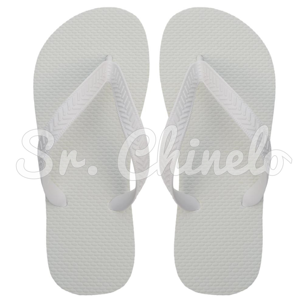 Chinelo Basic, Sr.Chinelo, 100% Borracha, Branco