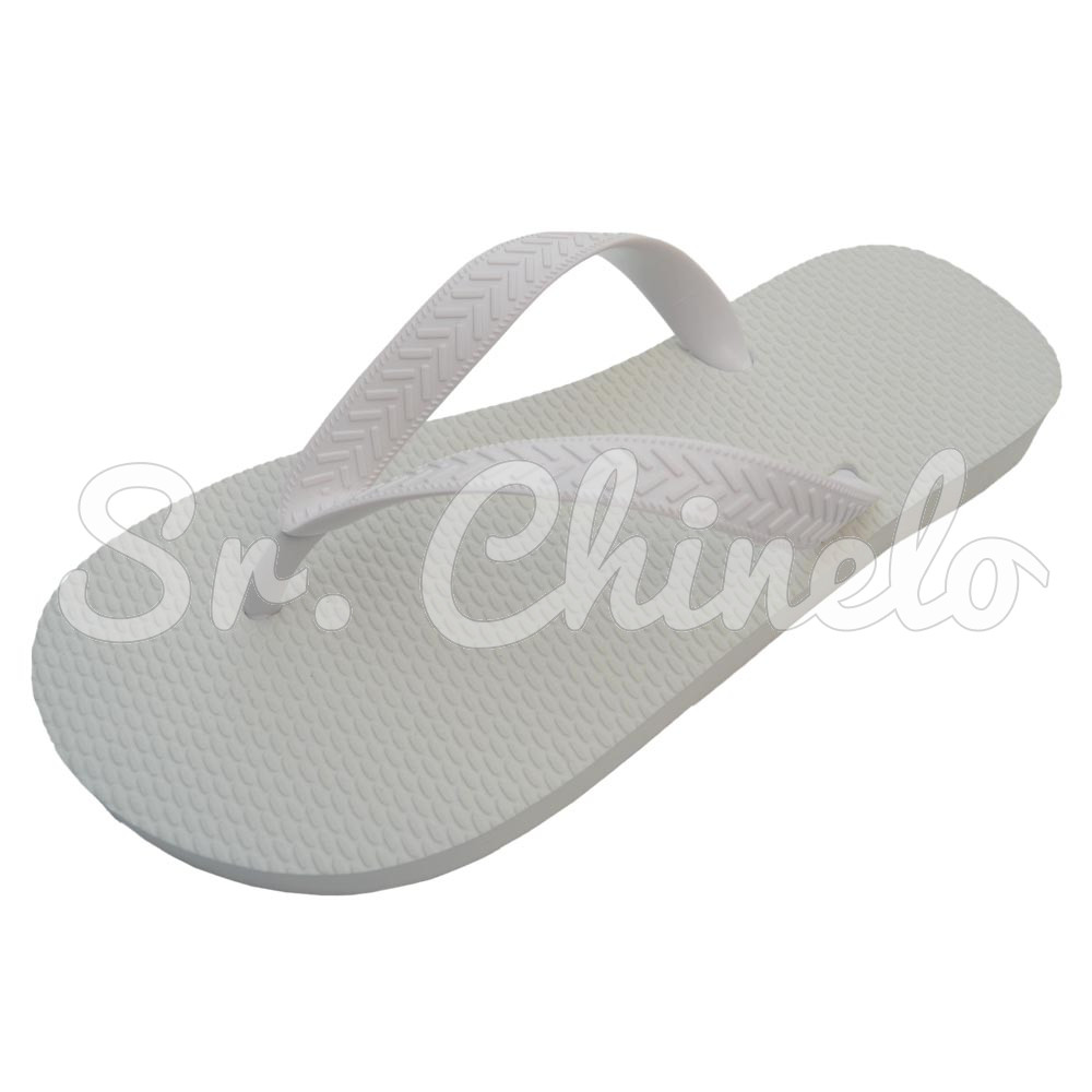 Chinelo Basic, Sr.Chinelo, 100% Borracha, Branco