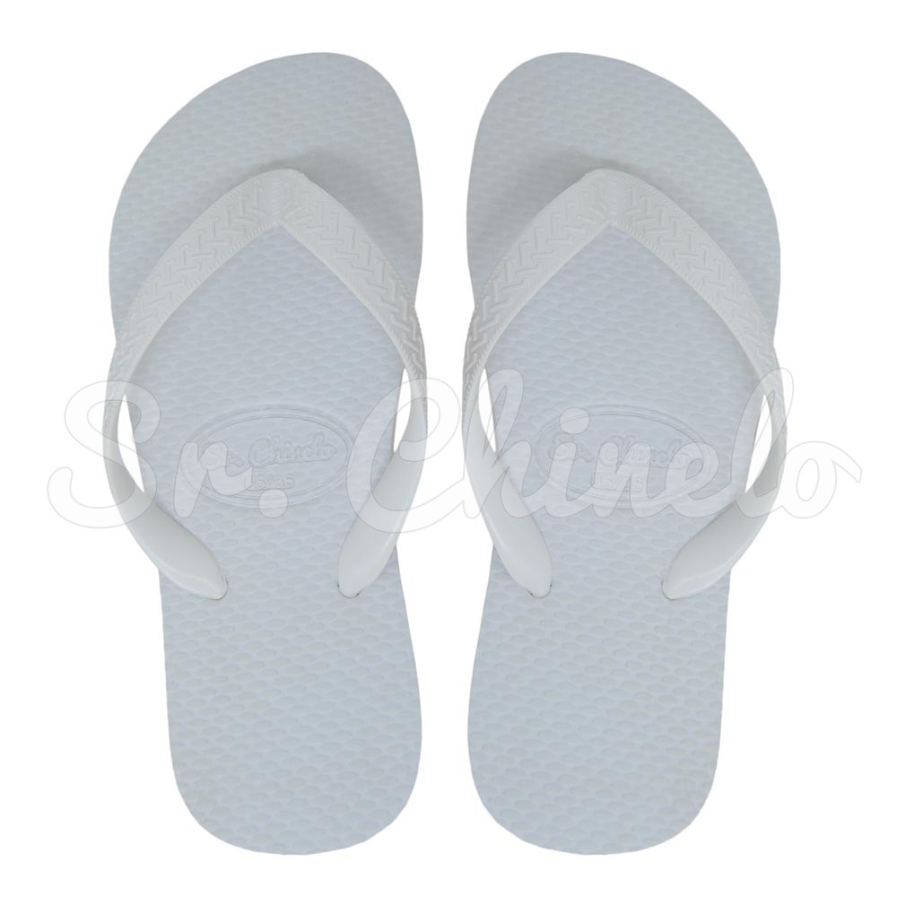 Kit Chinelufa Tiras Encapadas, Branco