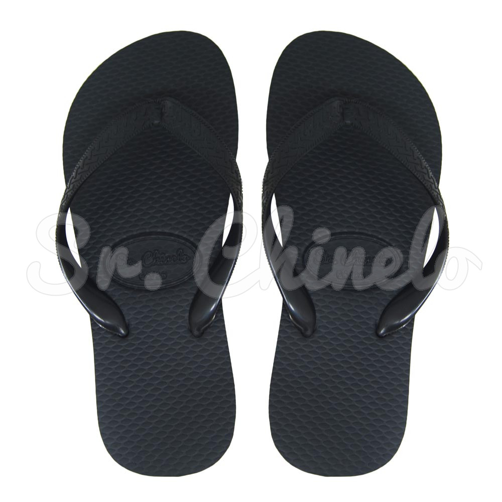 Kit Chinelufa Tiras Encapadas, Preto