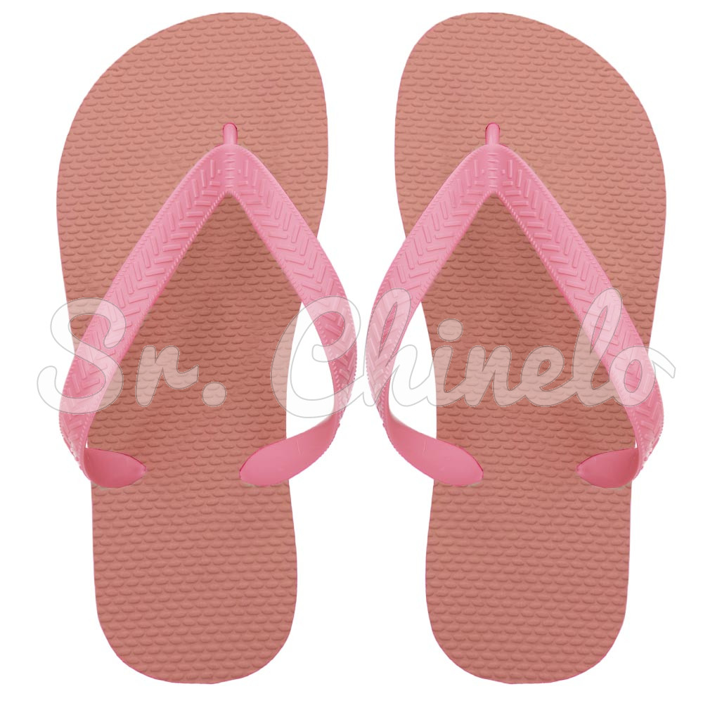 Chinelo Basic, Sr.Chinelo, 100% Borracha, Rosa Glacê