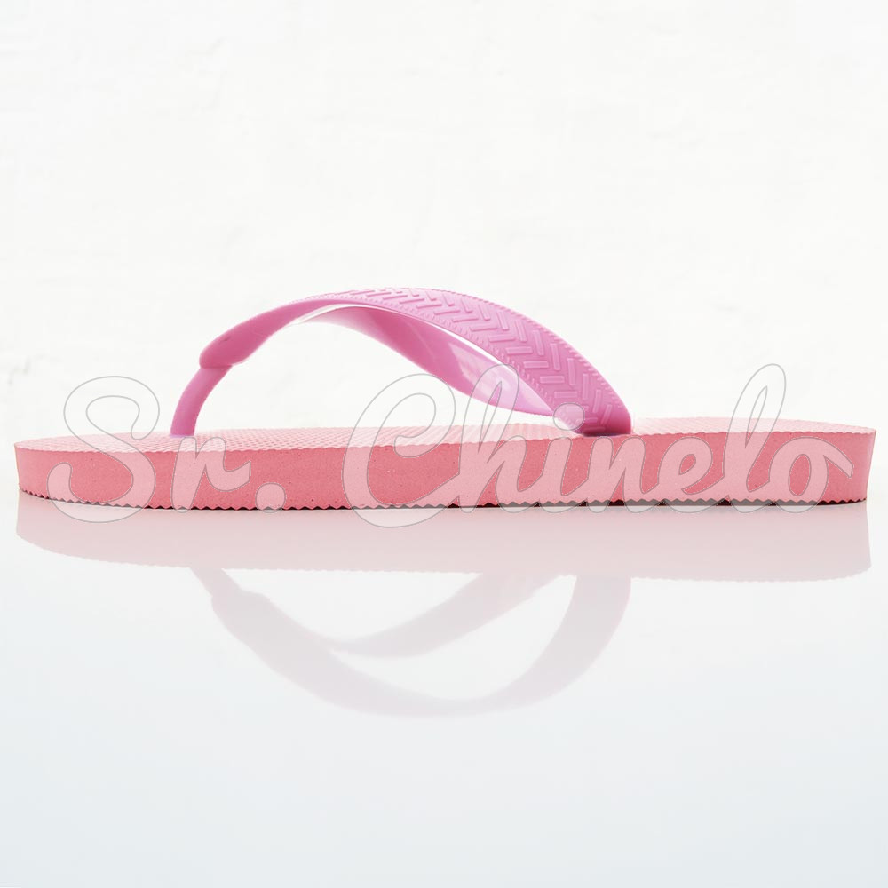 Chinelo Basic, Sr.Chinelo, 100% Borracha, Rosa Glacê