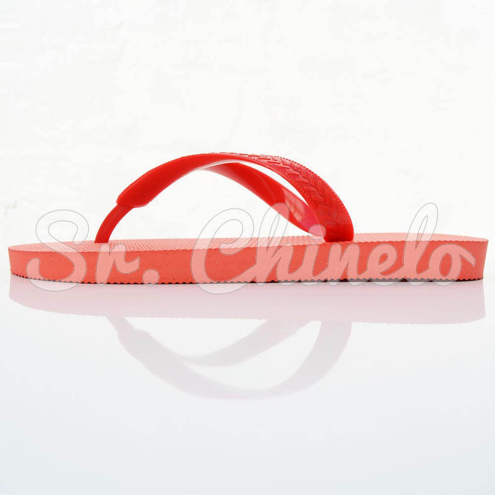 Chinelo Basic, Sr.Chinelo, 100% Borracha, Vermelho Coral