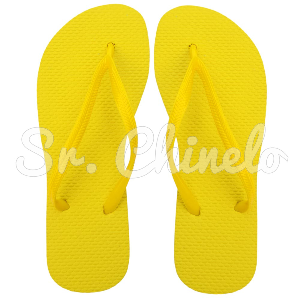 Chinelo Slim, Sr.Chinelo, 100% Borracha, Amarelo Solar
