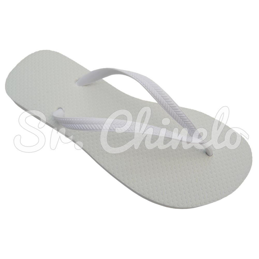 Chinelo Slim, Sr.Chinelo, 100% Borracha, Branco