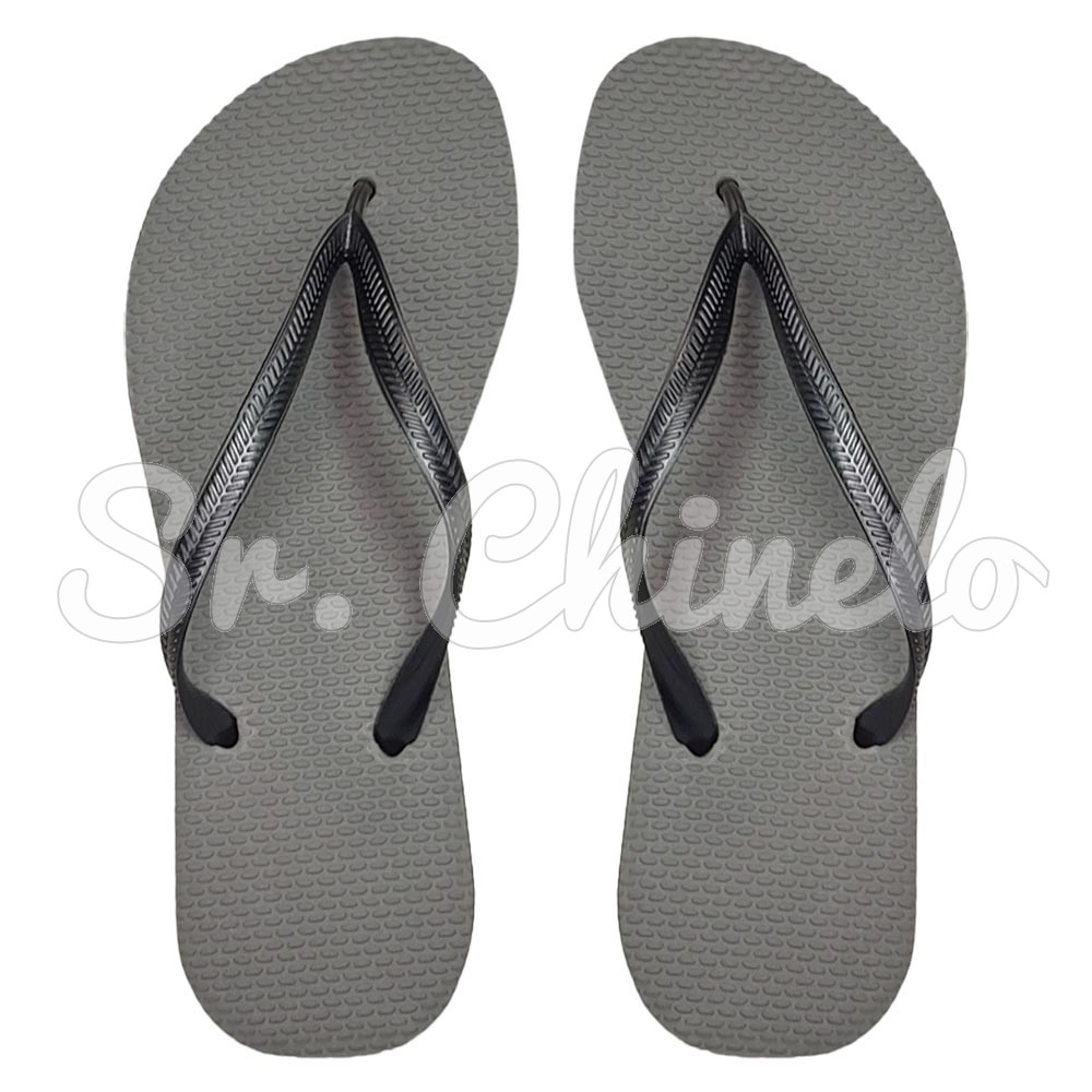 Chinelo Slim, Sr.Chinelo, 100% Borracha, Cinza Urbano