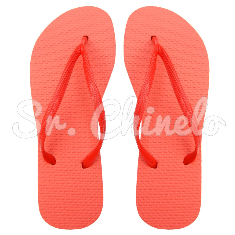 Chinelo Slim, Sr.Chinelo, 100% Borracha, Vermelho Coral