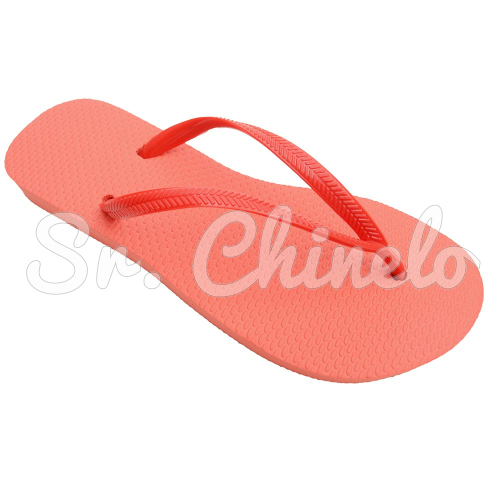 Chinelo Slim, Sr.Chinelo, 100% Borracha, Vermelho Coral