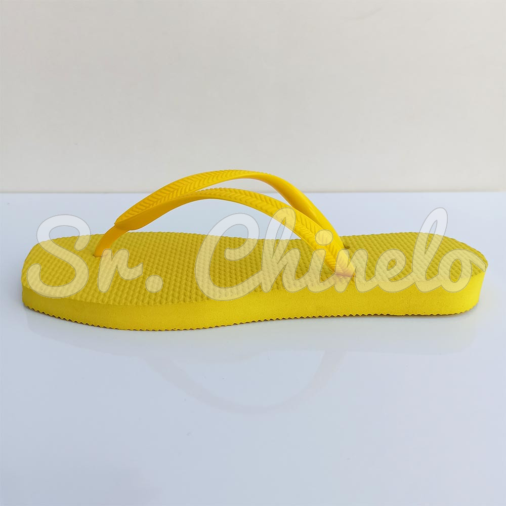 Chinelo Slim Square, Sr.Chinelo, 100% Borracha, Amarelo Solar