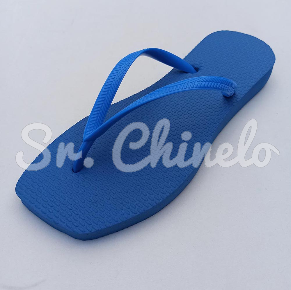 Chinelo Slim Square, Sr.Chinelo, 100% Borracha, Azul Royal