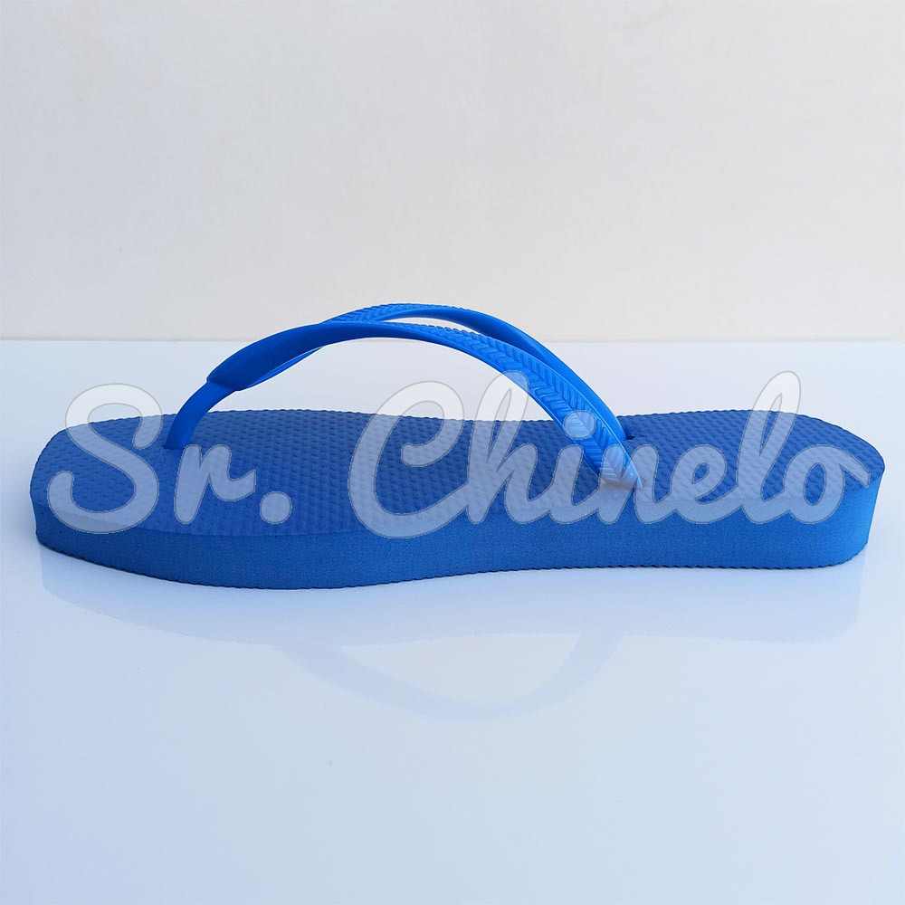 Chinelo Slim Square, Sr.Chinelo, 100% Borracha, Azul Royal