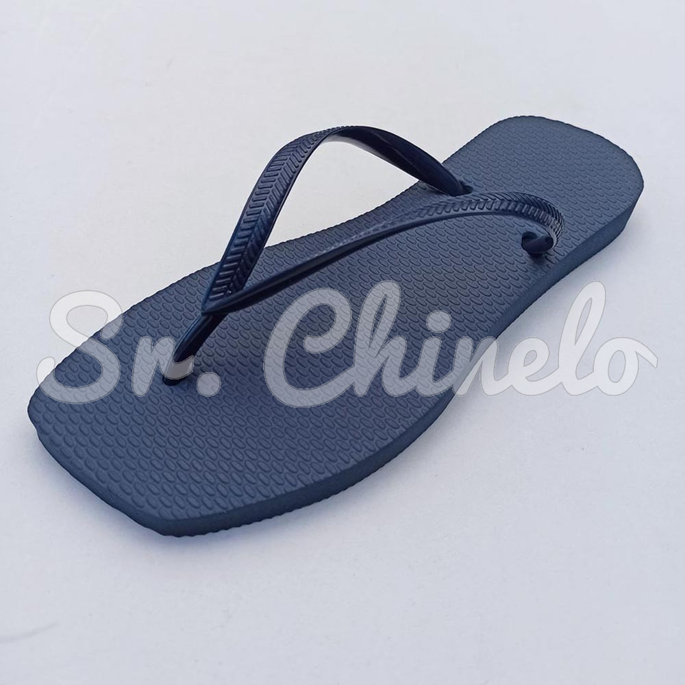 Chinelo Slim Square, Sr.Chinelo, 100% Borracha, Azul Marinho