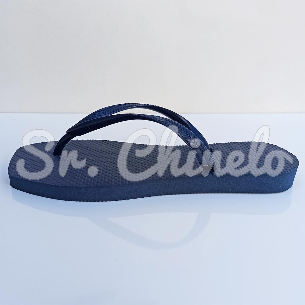 Chinelo Slim Square, Sr.Chinelo, 100% Borracha, Azul Marinho
