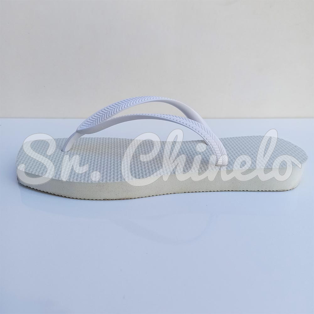 Chinelo Slim Square, Sr.Chinelo, 100% Borracha, Branco