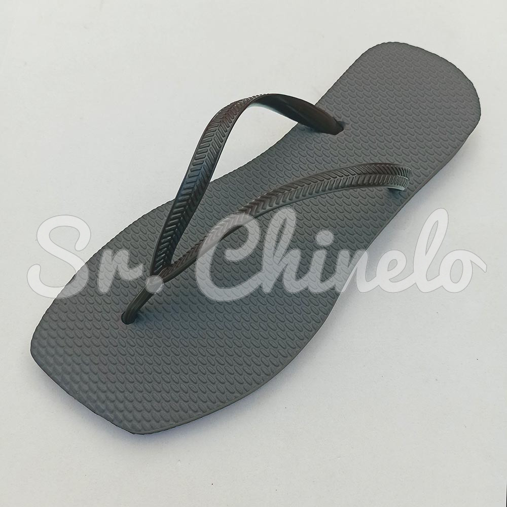 Chinelo Slim Square, Sr.Chinelo, 100% Borracha, Cinza Urbano
