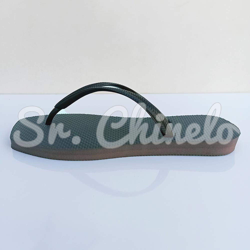 Chinelo Slim Square, Sr.Chinelo, 100% Borracha, Cinza Urbano