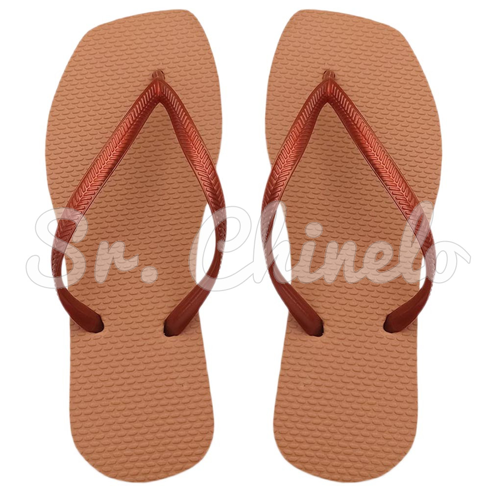 Chinelo Slim Square, Sr.Chinelo, 100% Borracha, Terracota