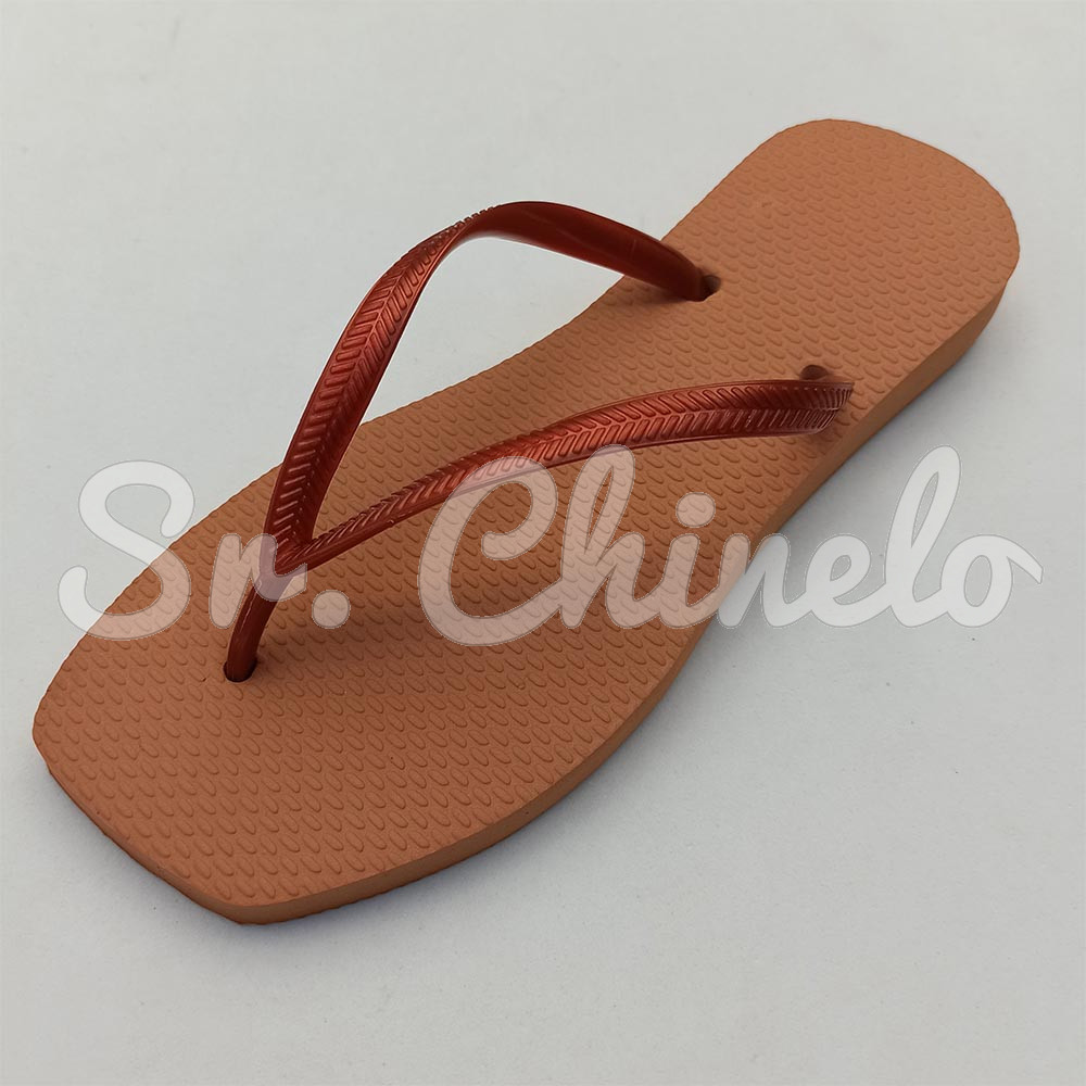 Chinelo Slim Square, Sr.Chinelo, 100% Borracha, Terracota