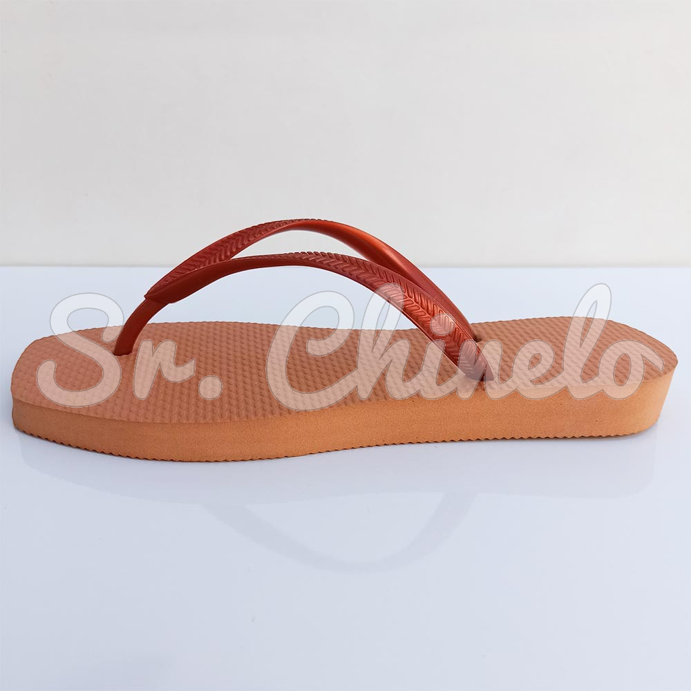 Chinelo Slim Square, Sr.Chinelo, 100% Borracha, Terracota