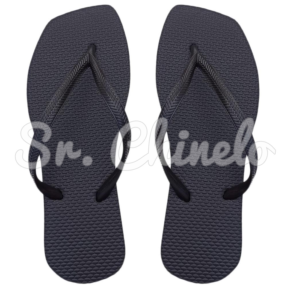 Chinelo Slim Square, Sr.Chinelo, 100% Borracha, Preto