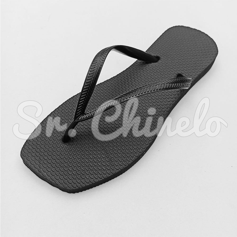Chinelo Slim Square, Sr.Chinelo, 100% Borracha, Preto