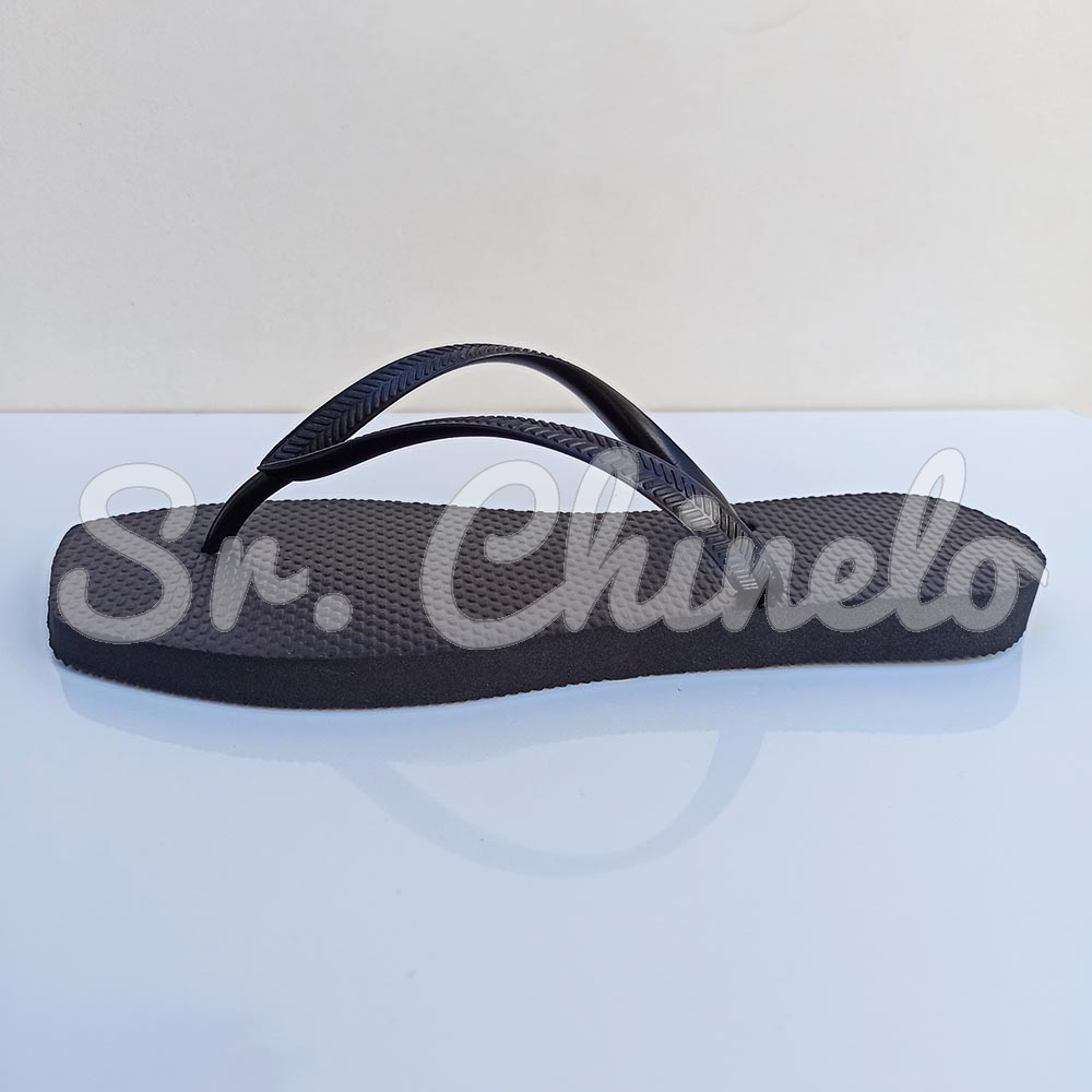 Chinelo Slim Square, Sr.Chinelo, 100% Borracha, Preto