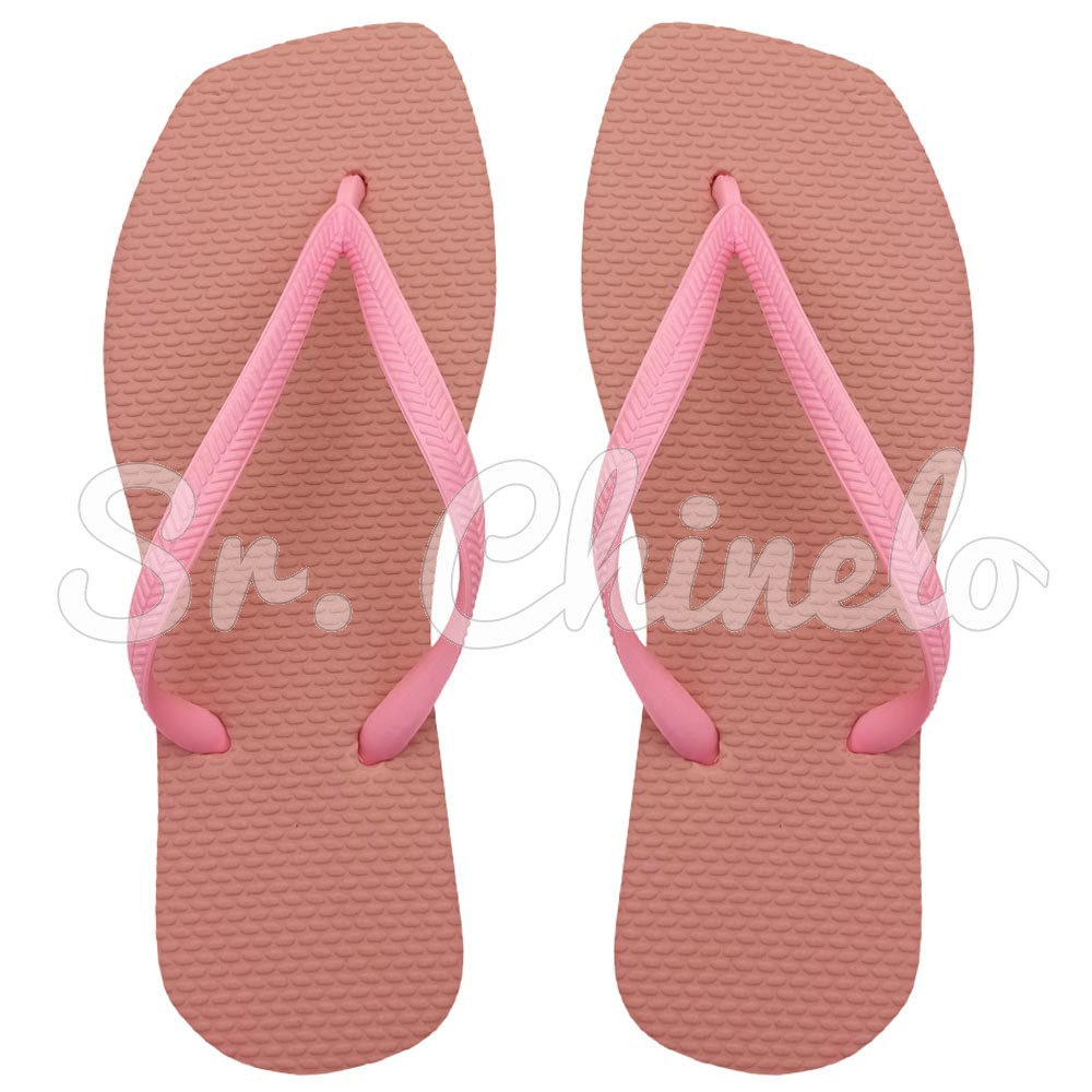 Chinelo Slim Square, Sr.Chinelo, 100% Borracha, Rosa Glacê