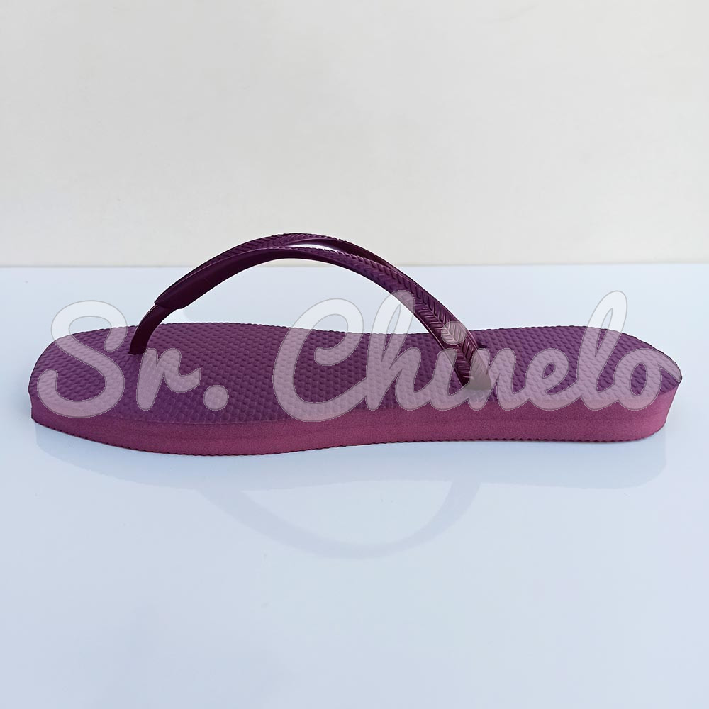 Chinelo Slim Square, Sr.Chinelo, 100% Borracha, Vinho Marsala