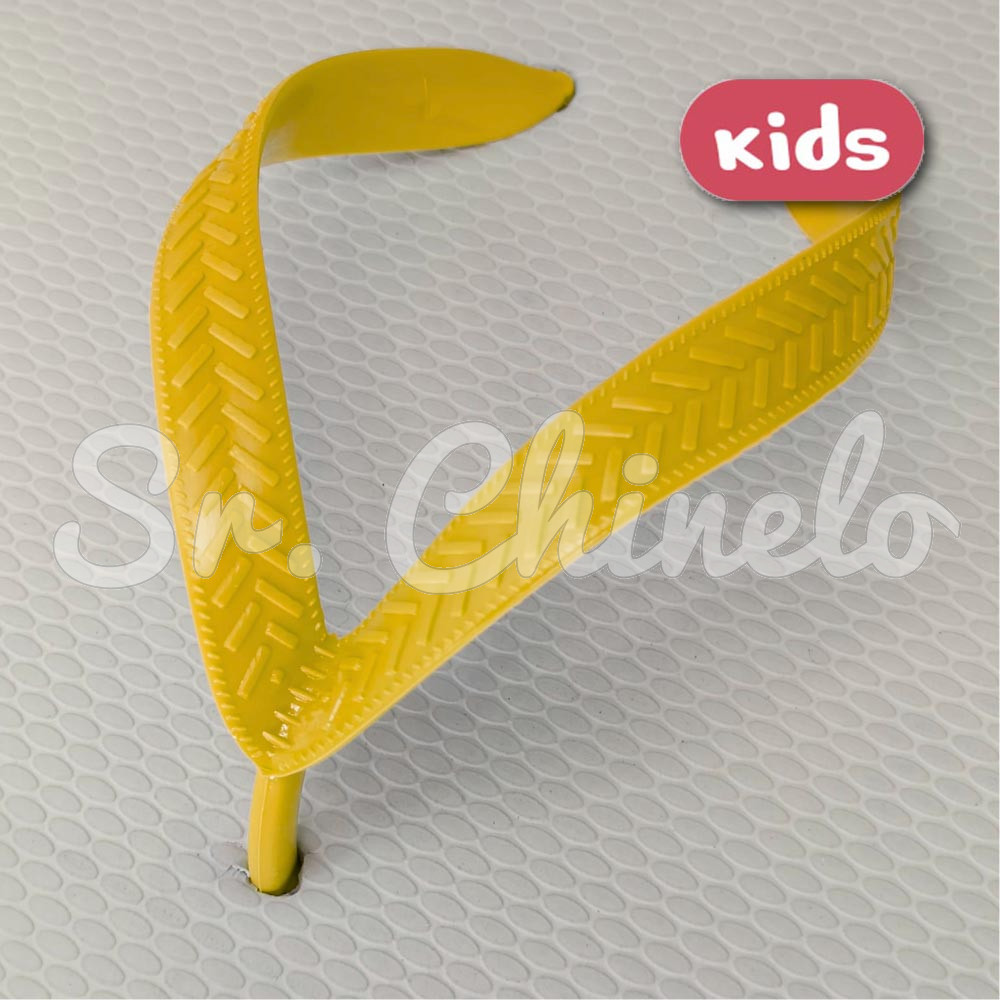 Correia Larga para Chinelo Infantil, Amarelo
