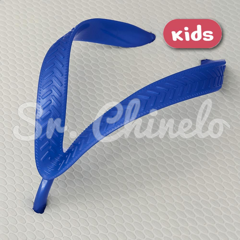 Correia Larga para Chinelo Infantil, Azul Bic