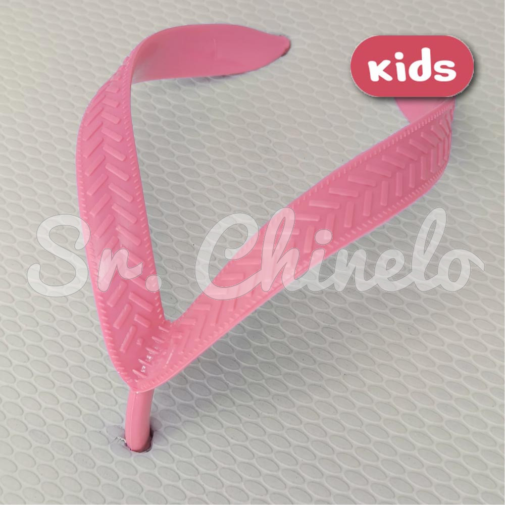 Correia Larga para Chinelo Infantil, Rosa Glacê