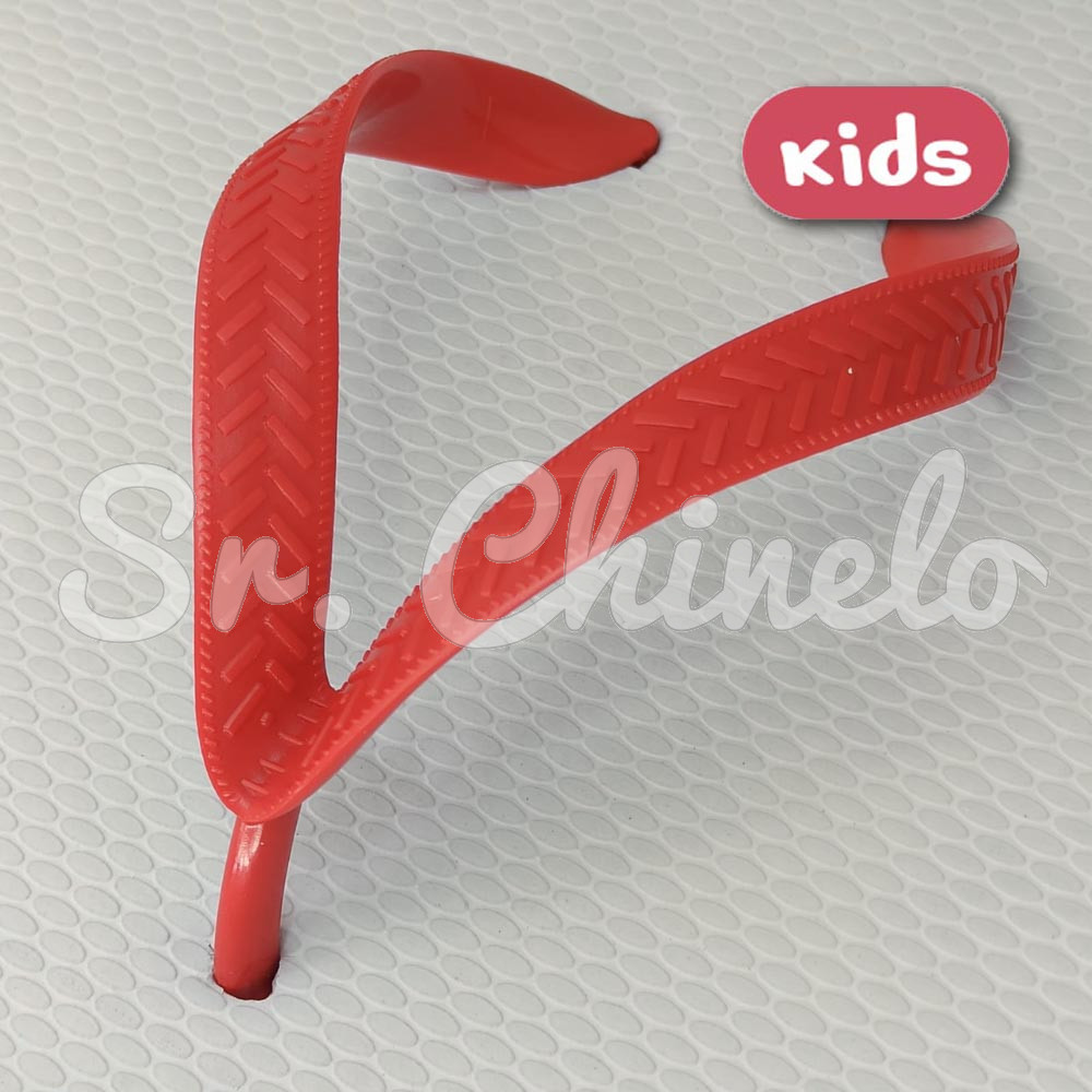 Correia Larga para Chinelo Infantil, Vermelho