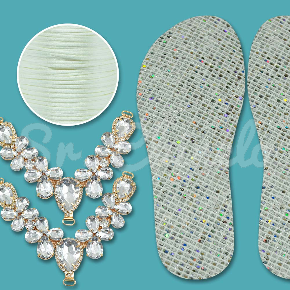 Lonita Quadriculado Glitter e Cabedal Melissa Cristal